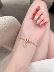 Okify Dior Heart Gold Bracelet 20818 - 1