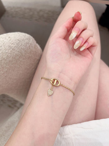 Okify Dior Heart Gold Bracelet 20818