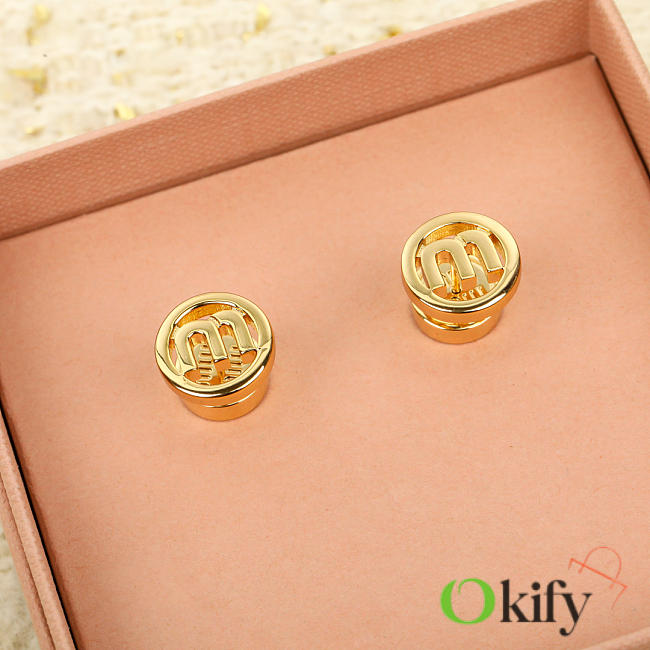 Okify MiuMiu Gold Earrings 20823 - 1