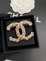 Okify CC Gold Brooch With Small Pink Heart 20826 - 3