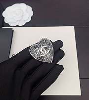 Okify CC Heart Silver Brooch 20828 - 1