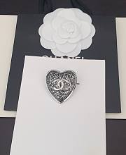 Okify CC Heart Silver Brooch 20828 - 4