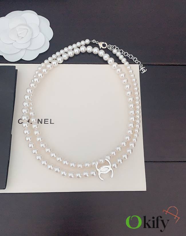 Okify CC Full Of White Pearl Necklace 20829 - 1