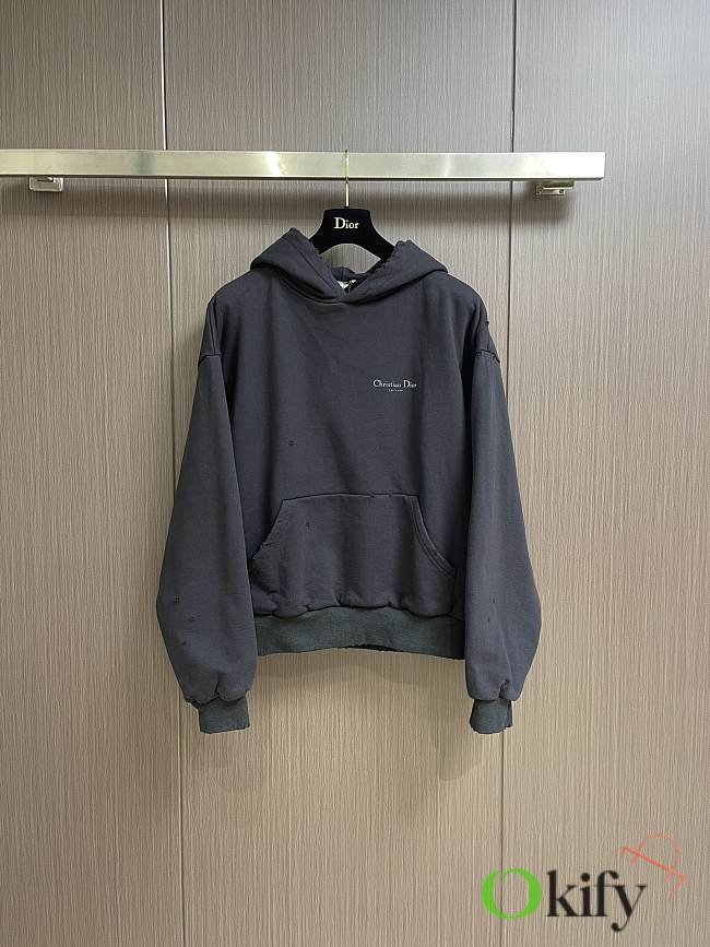 Okify Dior Grey Gray Hoodie S-XL  - 1