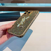 Okify YSL Phone Case In Brown With Diamond 20857 - 4