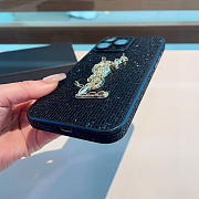 Okify YSL Phone Case In Black With Diamond 20858 - 4