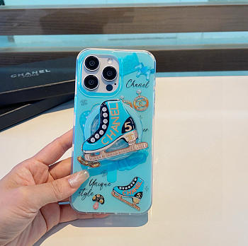 Okify CC Phone Case In Blue With Magnetic Holder 