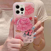 Okify CC Phone Case In Pink With Magnetic Holder  - 1