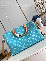 Okify Louis Vuitton Speedy P9 Bandoulière 40 M11564 In Turquoise Blue 40x26x23cm - 5