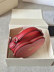 Okify Coach Heart Bag In Red And Pink 18x14cm - 5