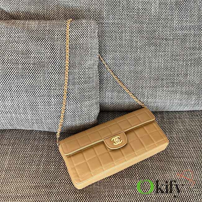 Okify CC Chocolate Bar Bag In Beige 26x13x4cm - 1