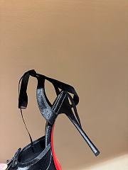 Okify Christian Louboutin Ballerina Satin Heels In Black 15.5cm - 2