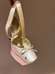 Okify Christian Louboutin Ballerina Satin Heels In Beige 15.5cm - 6