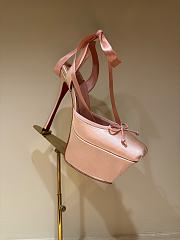 Okify Christian Louboutin Ballerina Satin Heels In Pink 15.5cm - 4