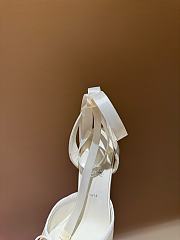 Okify Christian Louboutin Ballerina Satin Heels In White 15.5cm - 3