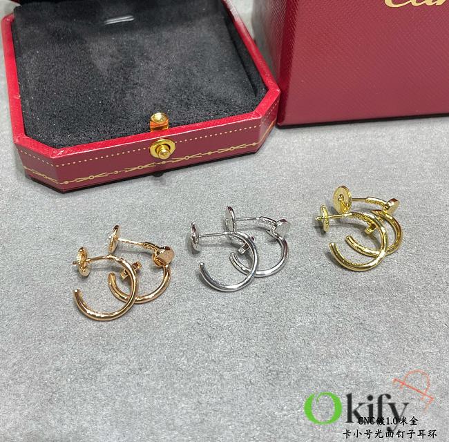 Okify Cartier Nail Earrings In Gold/Silver/Rose Gold - 1