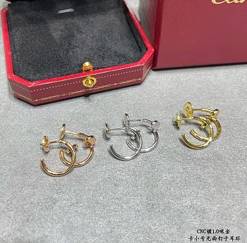 Okify Cartier Nail Earrings In Gold/Silver/Rose Gold