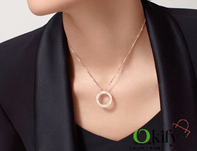 Okify Cartier Love Necklace In Gold/Silver/Rose Gold - 1