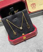 Okify Cartier Single Diamond Gold/Silver/Rose Gold Necklace - 2