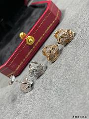 Okify Cartier Leopard Head Gold/Silver Earrings - 1