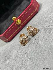 Okify Cartier Leopard Head Gold/Silver Earrings - 3