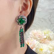 Okify Bvlgari precision tassel emerald earrings - 1