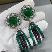 Okify Bvlgari precision tassel emerald earrings - 5