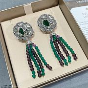 Okify Bvlgari precision tassel emerald earrings - 4