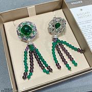 Okify Bvlgari precision tassel emerald earrings - 3