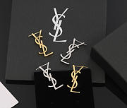 Okify YSL Gold/Silver Patent Earrings 20925 - 1