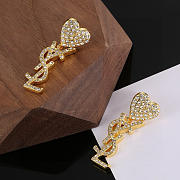 Okify YSL Gold Heart Earrings  - 3