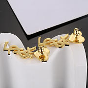 Okify YSL Gold Heart Earrings  - 2