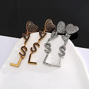 Okify YSL Gold/Silver Heart Earrings  - 2