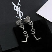 Okify YSL Gold/Silver Heart Earrings  - 5