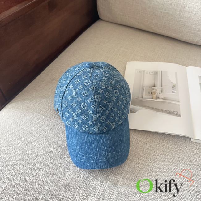 Okify Louis Vuitton Baseball Cap Hat In Blue Monogram - 1