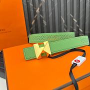 Okify Hermes Swift Epsom Green Belt 24mm 20961 - 3