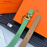 Okify Hermes Swift Epsom Green Belt 24mm 20961 - 5