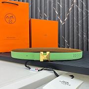 Okify Hermes Swift Epsom Green Belt 24mm 20961 - 1