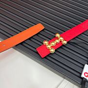 Okify Hermes Swift Epsom Bubbles H Red Belt 24mm - 3