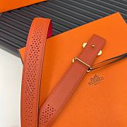 Okify Hermes Swift Epsom Bubbles H Red Belt 24mm - 4