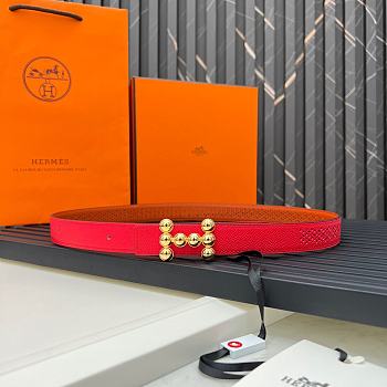 Okify Hermes Swift Epsom Bubbles H Red Belt 24mm