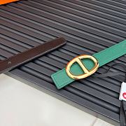 Okify Hermes Swift Epsom Green Belt 24mm 20963 - 6