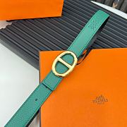 Okify Hermes Swift Epsom Green Belt 24mm 20963 - 4