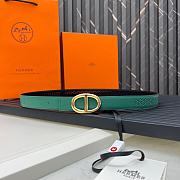 Okify Hermes Swift Epsom Green Belt 24mm 20963 - 1