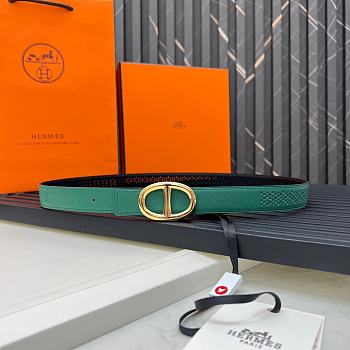 Okify Hermes Swift Epsom Green Belt 24mm 20963