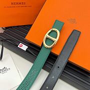 Okify Hermes Swift Epsom Green Belt 24mm 20963 - 2