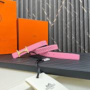 Okify Hermes Swift Epsom Mors H Pink Belt 24mm  - 4