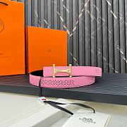 Okify Hermes Swift Epsom Mors H Pink Belt 24mm  - 2