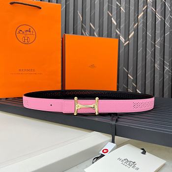 Okify Hermes Swift Epsom Mors H Pink Belt 24mm 