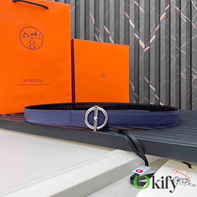 Okify Hermes Swift Epsom Purple Belt 24mm  - 1